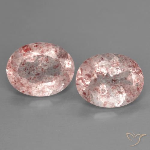 4.61ctw Naturale Rosa medio Quarzo Fragola, Ovale, Trasparente