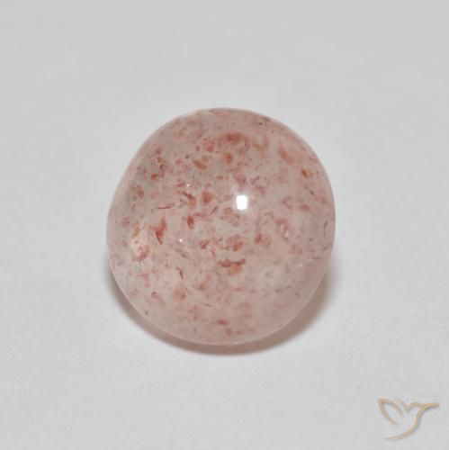 Quarzo fragola Rosso medio naturale da 2.49 ct, Rotondo, Trasparente