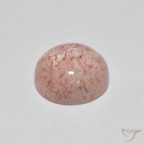 Quarzo fragola Rosso medio naturale da 2.49 ct, Rotondo, Trasparente