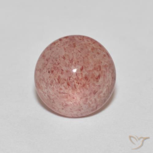 2.47ct Naturale Rosso medio Quarzo fragola, Rotondo, Traslucido