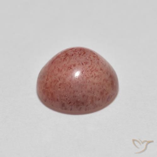 Quarzo fragola Rosso medio naturale da 2.47 ct, Rotondo, Traslucido