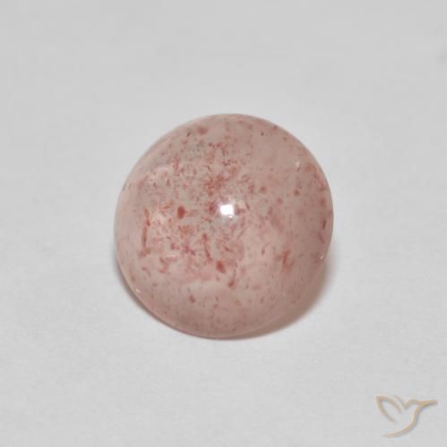 Quarzo fragola Arancio rossastro pallido naturale da 2.15 ct, Rotondo, Trasparente