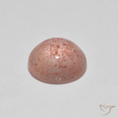 Quarzo fragola Arancio rossastro pallido naturale da 2.15 ct, Rotondo, Trasparente