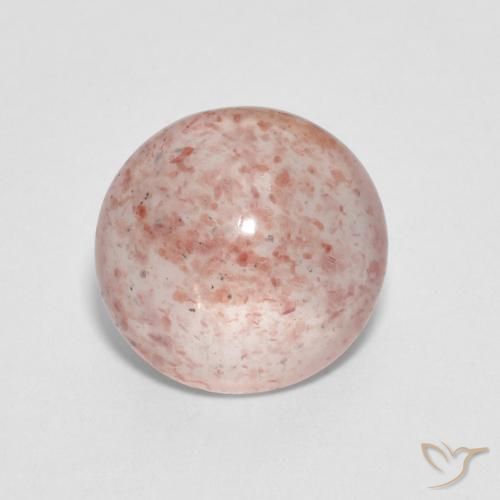 2.20ct Naturale Pesca Quarzo fragola, Rotondo, Trasparente