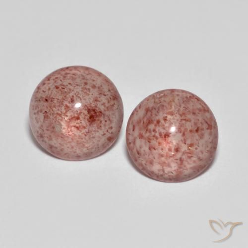 4.20ctw Naturale Rosa medio Quarzo Fragola, Rotondo, Trasparente