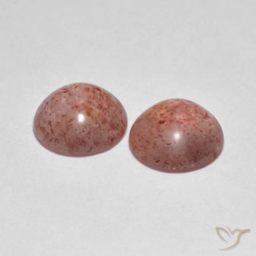 Gemme di Quarzo fragola Coccinella rossa naturale da 4.32 ct, Rotondo, Trasparente