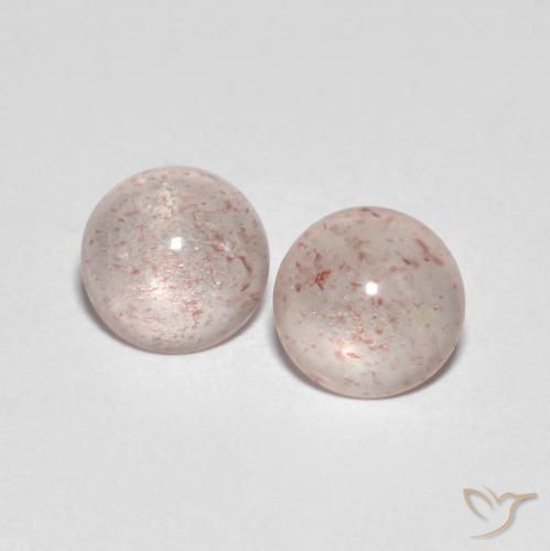 2.04ctw Naturale rosa fenicottero Quarzo Fragola, Rotondo, Trasparente