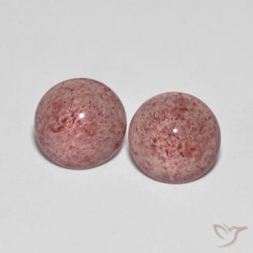 4.20ctw Naturale Rosa medio Quarzo Fragola, Rotondo, Trasparente