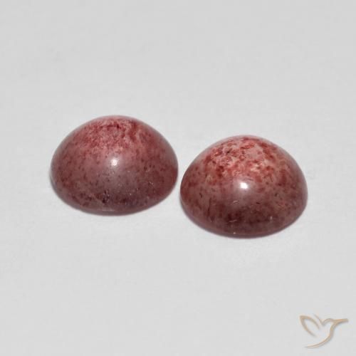 Gemme di Quarzo fragola Rosa medio naturale da 4.20 ct, Rotondo, Trasparente