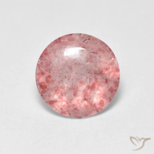 1.08ct Naturale Rosa chiaro Quarzo Fragola, Rotondo, Trasparente