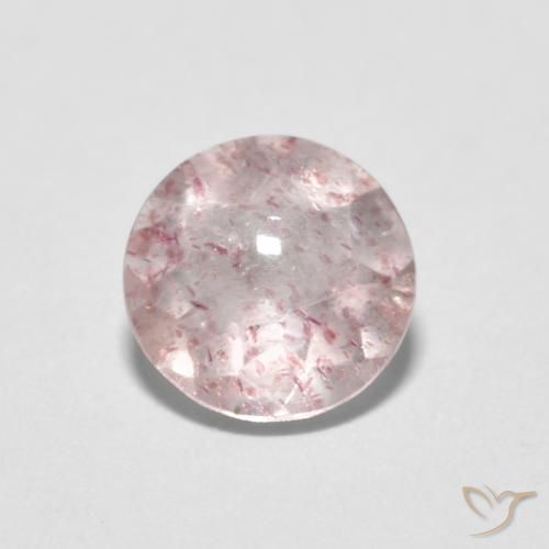 1.09ct Naturale Rosa chiaro Quarzo Fragola, Rotondo, Trasparente