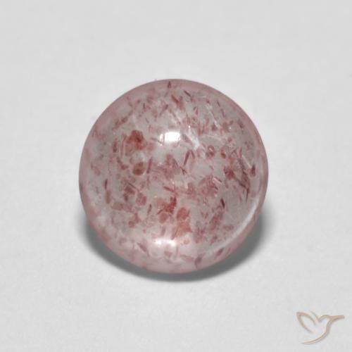 0.90ct Naturale Rosa chiaro Quarzo Fragola, Rotondo, Trasparente