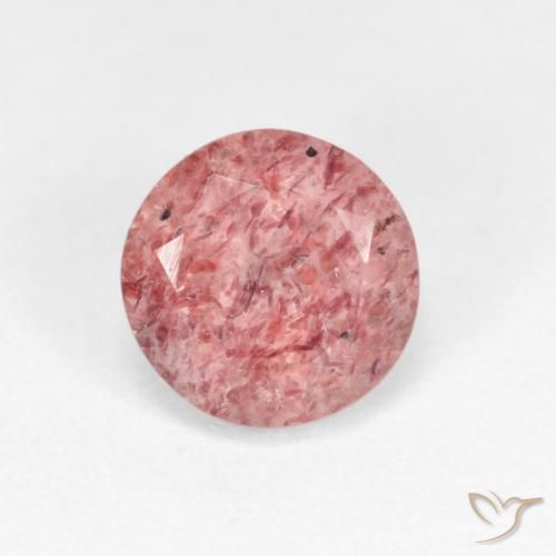 1.15ct Naturale Rosa rosa Quarzo Fragola, Rotondo, Trasparente