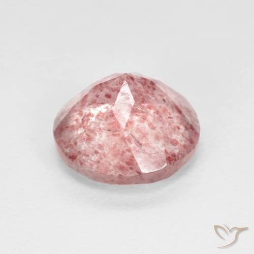 Quarzo fragola Rosa chiaro gomma da masticare naturale da 1.68 ct, Rotondo, Trasparente