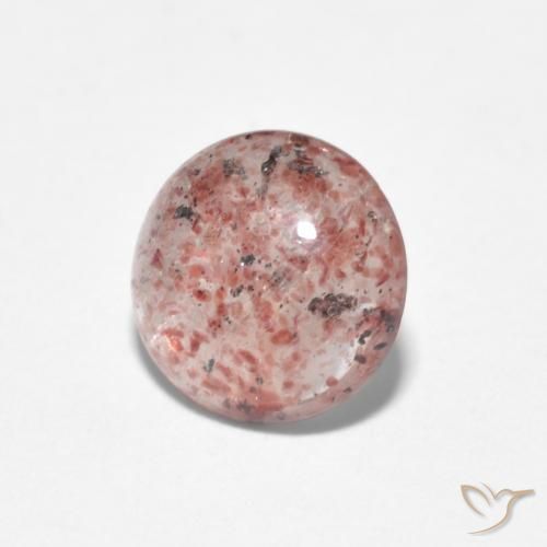Quarzo fragola Rosa scuro naturale da 0.98 ct, Rotondo, Trasparente