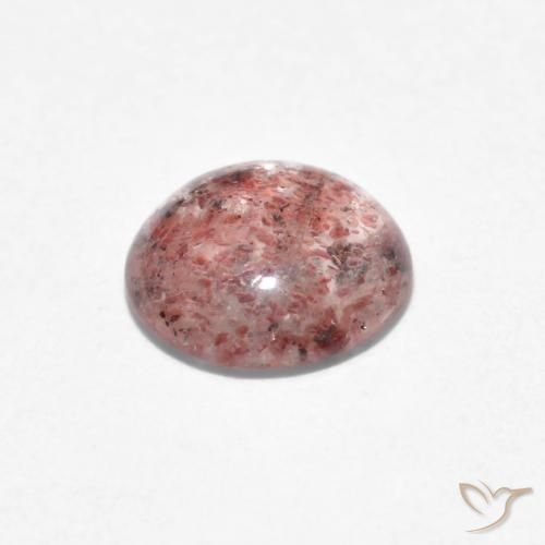 Quarzo fragola Rosa scuro naturale da 0.98 ct, Rotondo, Trasparente