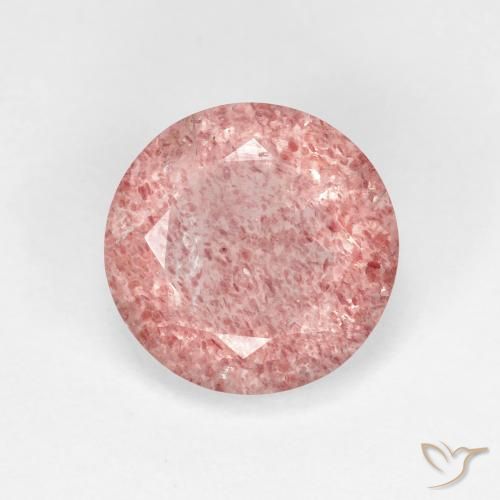 2.16ct Naturale Rosa chiaro Quarzo Fragola, Rotondo, Trasparente