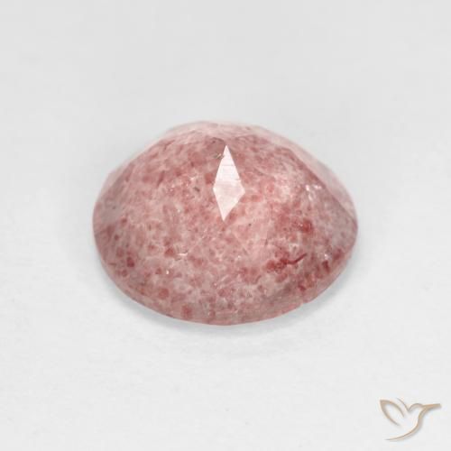 Quarzo fragola Rosa chiaro naturale da 2.16 ct, Rotondo, Trasparente