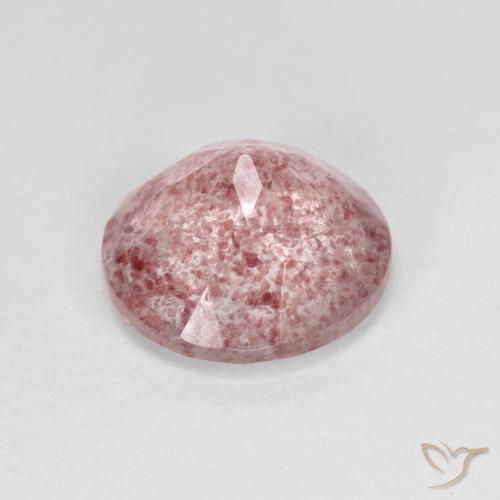 Quarzo fragola Rosa gomma da masticare naturale da 2.28 ct, Rotondo, Trasparente