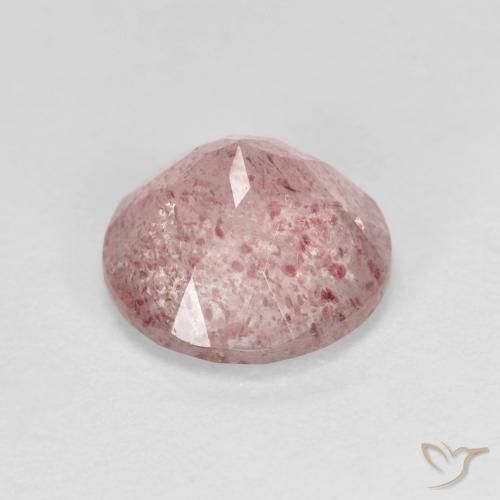 Quarzo fragola Rosa chiaro gomma da masticare naturale da 2.47 ct, Rotondo, Trasparente