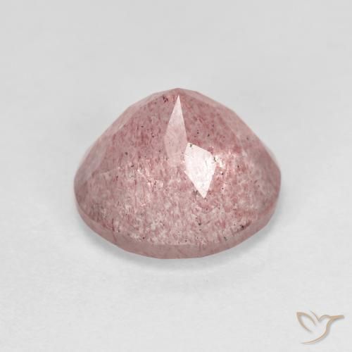 Quarzo fragola Rosa chiaro naturale da 2.63 ct, Rotondo, Trasparente