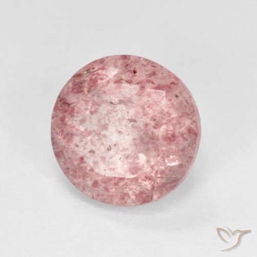 Quarzo fragola Rosa shocking chiaro naturale da 2.33 ct, Rotondo, Trasparente