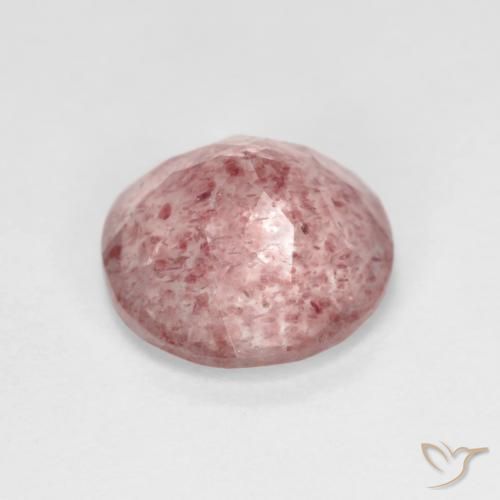 Quarzo fragola Rosa shocking chiaro naturale da 2.33 ct, Rotondo, Trasparente