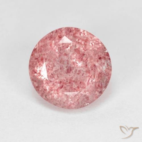 2.57ct Naturale Rosa chiaro Quarzo Fragola, Rotondo, Trasparente