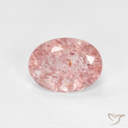 1.16ct Naturale Rosa chiaro Quarzo Fragola, Ovale, Trasparente