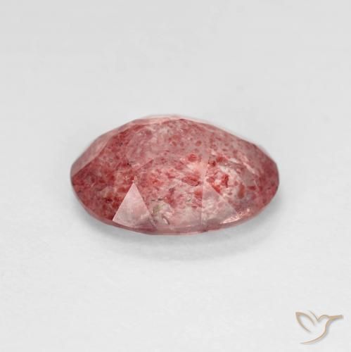 Quarzo fragola Rosso medio naturale da 1.52 ct, Ovale, Trasparente