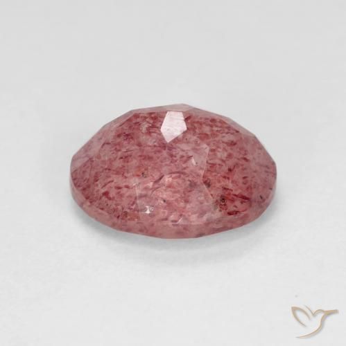 Quarzo fragola Rosso scarlatto naturale da 2.05 ct, Ovale, Trasparente