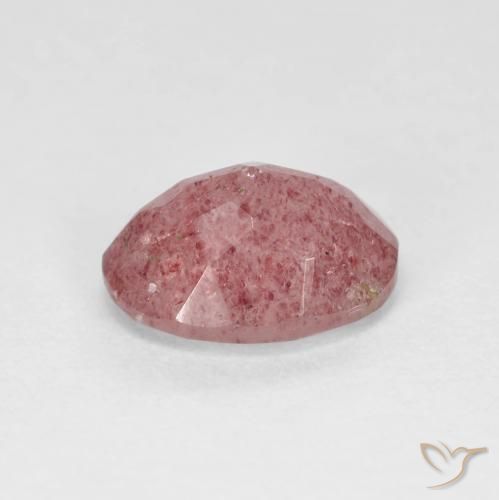 Quarzo fragola Rosso medio naturale da 1.81 ct, Ovale, Trasparente