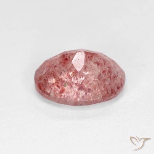 Quarzo fragola Rosso brillante naturale da 1.74 ct, Ovale, Trasparente