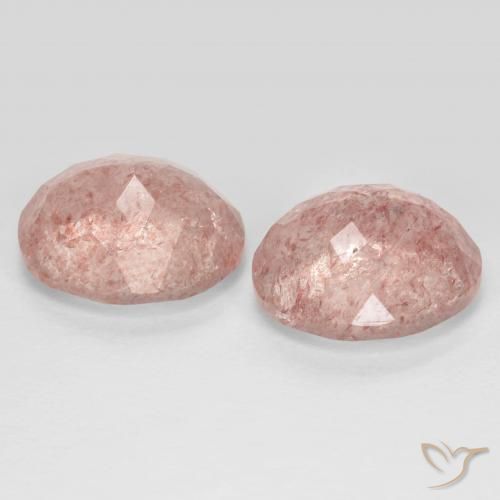 Gemme di Quarzo fragola Rosa chiaro naturale da 7.77 ct, Ovale, Trasparente