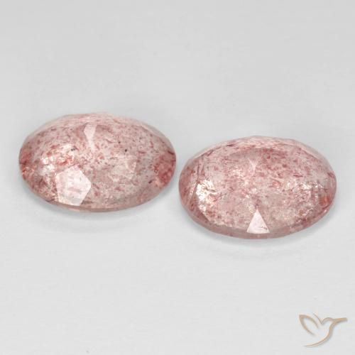 Gemme di Quarzo fragola Rosa chiaro naturale da 5.79 ct, Ovale, Trasparente