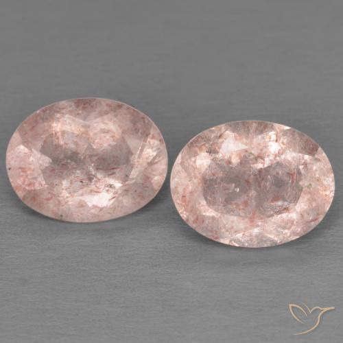3.39ctw Naturale Rosa medio Quarzo Fragola, Ovale, Trasparente
