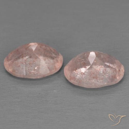 Gemme di Quarzo fragola Rosa medio naturale da 3.39 ct, Ovale, Trasparente