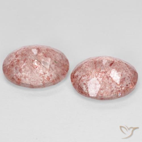 Gemme di Quarzo fragola Rosa chiaro naturale da 6.22 ct, Ovale, Trasparente