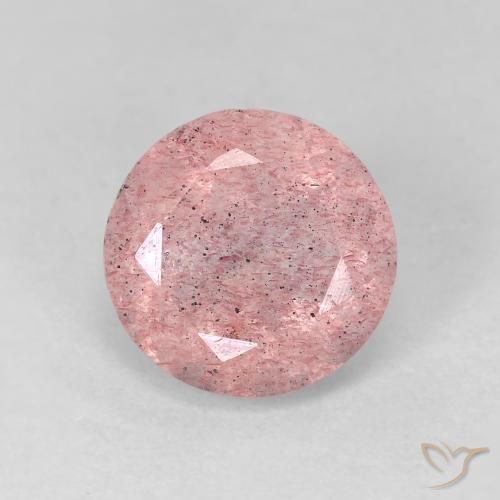 2.63ct Naturale Rosa chiaro Quarzo Fragola, Rotondo, Trasparente