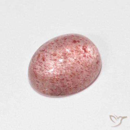 2.16ct Naturale Rosa terroso Quarzo Fragola, Ovale, Trasparente