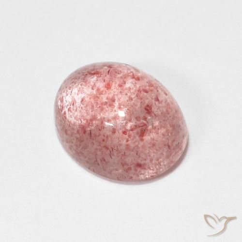 Quarzo fragola Rosa terroso naturale da 2.16 ct, Ovale, Trasparente