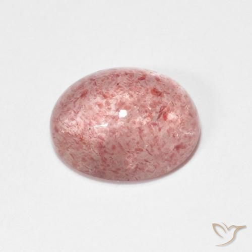 Quarzo fragola Rosa terroso naturale da 2.16 ct, Ovale, Trasparente