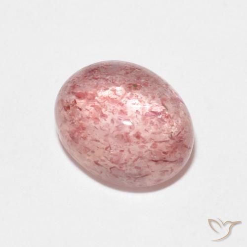 2.60ct Naturale Rosa terroso Quarzo Fragola, Ovale, Trasparente