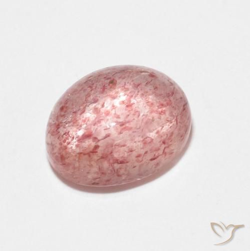 Quarzo fragola Rosa terroso naturale da 2.60 ct, Ovale, Trasparente