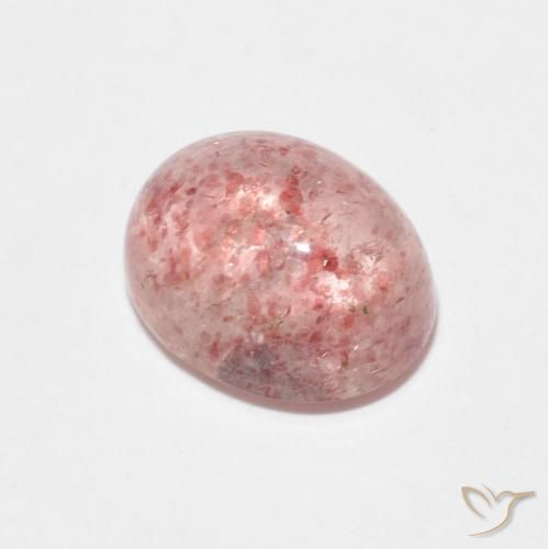 2.47ct Naturale Rosa terroso Quarzo Fragola, Ovale, Trasparente