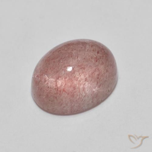 Quarzo fragola Rosa rossastra naturale da 2.64 ct, Ovale, Trasparente