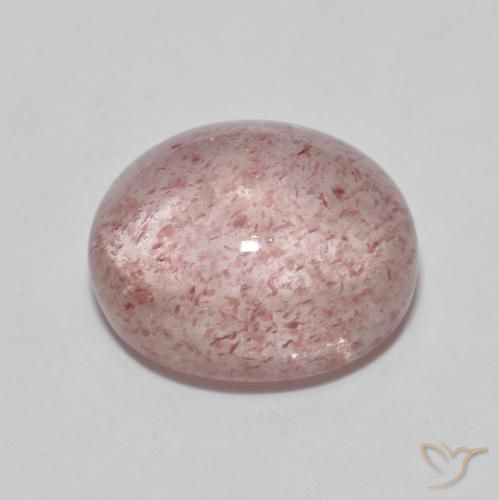 Quarzo fragola Rosa medio naturale da 5.89 ct, Ovale, Trasparente