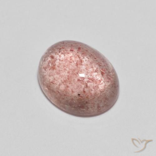 Quarzo fragola Rosa medio naturale da 2.17 ct, Ovale, Trasparente