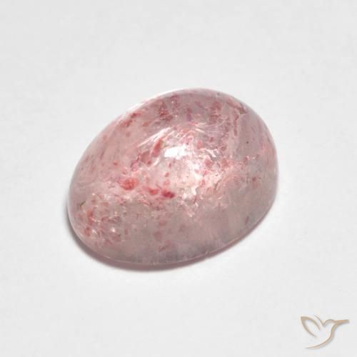 Quarzo fragola Rosso scuro naturale da 2.43 ct, Ovale, Trasparente