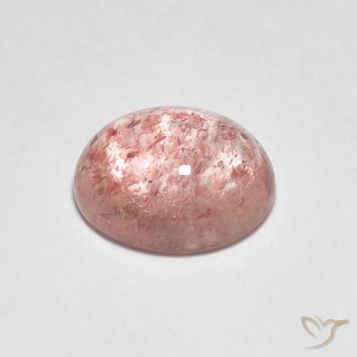 2.14ct Naturale Rosso medio Quarzo Fragola, Ovale, Trasparente